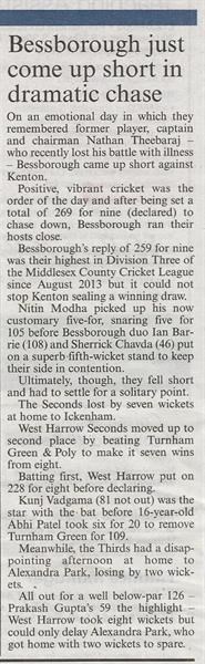 Bessborough just come up short in dramatic chase